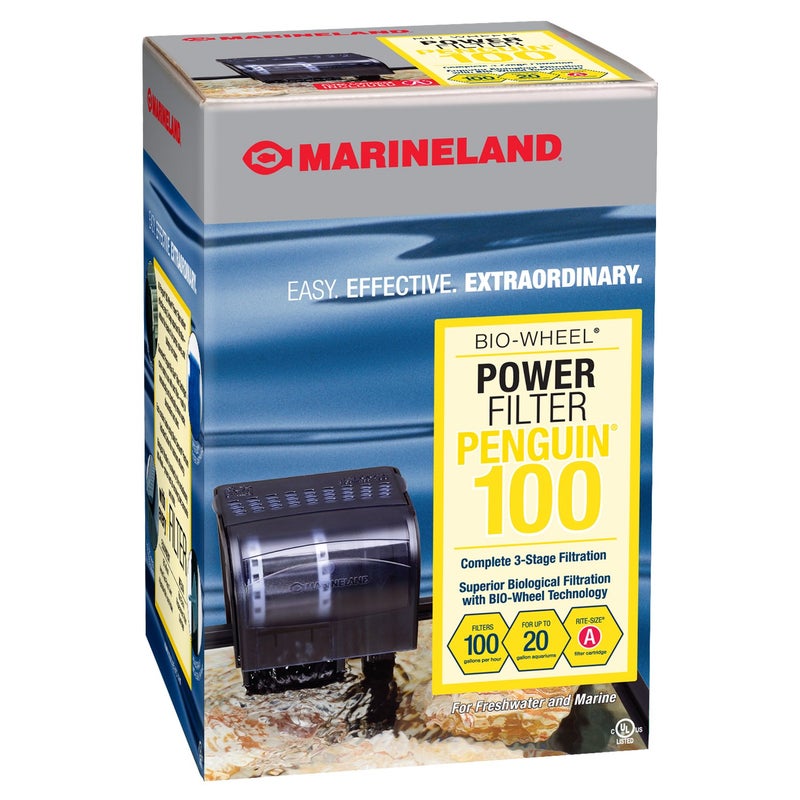 Marineland Penguin Bio-Wheel Power Filter 100 GPH, Multi-Stage Aquarium Filtration - Image 1